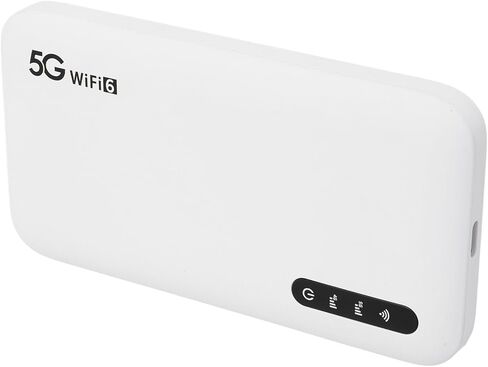 راوتر هوت سبوت متنقل 5G Wi Fi 6، جهاز واي فاي محمول بنطاق 2.4/5.8 جيجا هرتز، مودم 5G مع فتحة لبطاقات SIM، ما يصل إلى 16 جهازًا، مياه IP67، للهاتف اللوحي in Kuwait