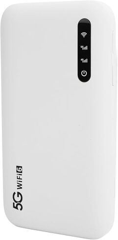 راوتر هوت سبوت متنقل 5G Wi Fi 6، جهاز واي فاي محمول بنطاق 2.4/5.8 جيجا هرتز، مودم 5G مع فتحة لبطاقات SIM، ما يصل إلى 16 جهازًا، مياه IP67، للهاتف اللوحي in Kuwait