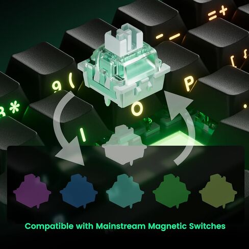 MONSGEEK FUN68 Rapid Trigger Gaming Keyboard 8k SP HE Wired 65% Black Keyboard, Glare Magnetic Switch in Saudi Arabia