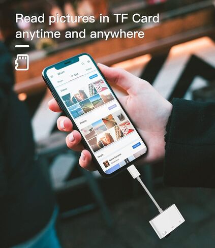 Lightning SD Card Reader(4in1)USB OTG 3.0 Cable Stick Adapter for iPhone 14 pro max Splitter Digital Camera Micro SD TF Memory Transfer Compact Adaptor for iPad for Apple Charging external Flash Drive in Saudi Arabia