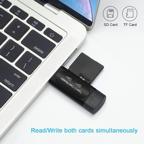 Micro SD Card Reader, 4in1 Type C/USB A to SD/Micro SD/SDXC/SDHC Card Adapter, Dual Card Slot Memory Card Reader, Competible for PC, MacBook, Galaxy, Tablet, Huawei and More in Saudi Arabia