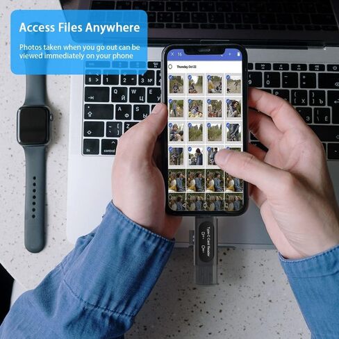Micro SD Card Reader, 4in1 Type C/USB A to SD/Micro SD/SDXC/SDHC Card Adapter, Dual Card Slot Memory Card Reader, Competible for PC, MacBook, Galaxy, Tablet, Huawei and More in Saudi Arabia