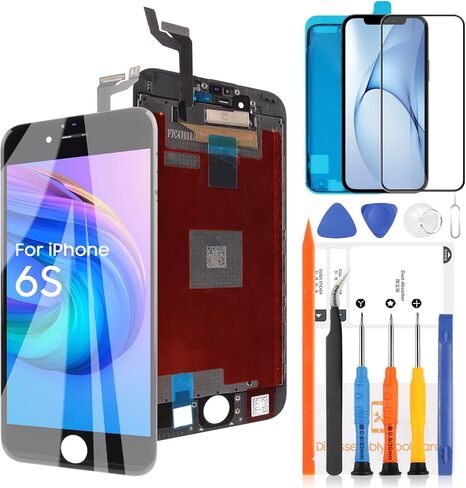 AMOLED LCD Screen for iPhone 6S Screen Replacement with Home Button for iPhone 6s LCD Display Touch Glass Digitizer (Model: A1633 A1688 A1691 A1700) Assembly with Repair Tools Kit in Saudi Arabia