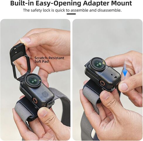 حامل عصابة رأس قابل للتعديل لـ DJI Osmo Nano - دوران 360 درجة، إمالة 90 درجة، تسجيل بدون استخدام اليدين من منظور الشخص الأول، يتضمن دعامة وأداة سريعة التحرير (عصابة رأس قابلة للتعديل 53-58 سم) in Kuwait