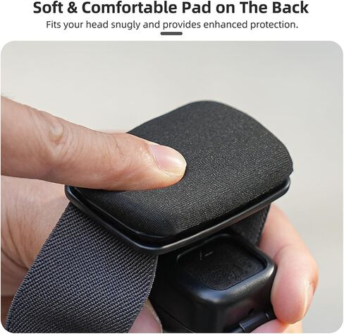 حامل عصابة رأس قابل للتعديل لـ DJI Osmo Nano - دوران 360 درجة، إمالة 90 درجة، تسجيل بدون استخدام اليدين من منظور الشخص الأول، يتضمن دعامة وأداة سريعة التحرير (عصابة رأس قابلة للتعديل 53-58 سم) in Kuwait