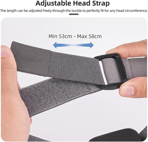 حامل عصابة رأس قابل للتعديل لـ DJI Osmo Nano - دوران 360 درجة، إمالة 90 درجة، تسجيل بدون استخدام اليدين من منظور الشخص الأول، يتضمن دعامة وأداة سريعة التحرير (عصابة رأس قابلة للتعديل 53-58 سم) in Kuwait