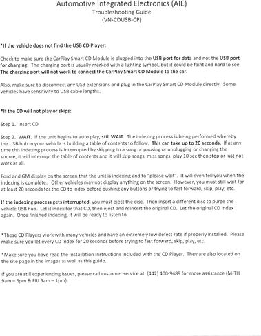 (AIE) VN-CDUSB-CP - مشغل أقراص مضغوطة USB للسيارة مع محول CarPlay اللاسلكي "الذكي" للاستخدام في المركبات المزودة براديو يدعم CarPlay ومنفذ إدخال USB. يوفر سهولة التوصيل والتركيب والتشغيل. in Kuwait