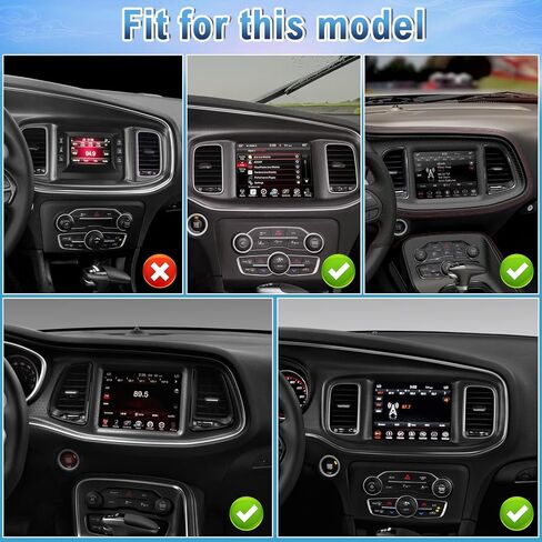 Android 14 Double Din Car Stereo ترقية راديو لدودج تشالنجر تشارجر 2015-2023، 8.4 بوصة شاشة لمس Carplay Android Auto GPS WiFi Bluetooth RDS DSP SWC Mirrorlink Mic كاميرا احتياطية in Kuwait