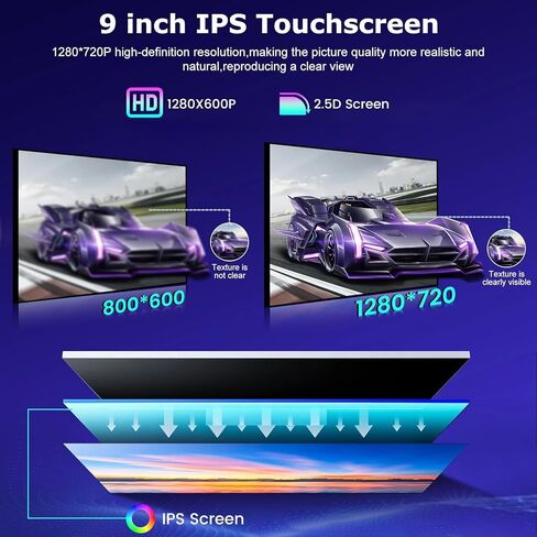 [4+64G] Upgrade Car Stereo for Pontiac Vibe 2009 2010: 9 inch IPS Touchscreen Android Radio - Wireless Carplay & Android Auto, 5G/WiFi, Custom Homepage, Multiple UI, DSP/EQ, SWC + AHD Backup Camera in Saudi Arabia