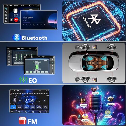 Car Stereo for Jeep Wrangler JK Radio 2007-2018 Chrysler Dodge Ram 1500 with Wireless CarPlay & Android Auto, 7 Inch Touch Screen for Jeep Car Radio with WiFi GPS FM Bluetooth SWC（No Accessories） in Kuwait