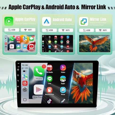 راديو سيارة Leadfan Android لسيارة Toyota Corolla 2013 2014 2015 2016 مع CarPlay Android Auto، شاشة لمس IPS مقاس 10.1 بوصة لسيارة Corolla Stereo مع نظام ملاحة GPS بلوتوث WiFi SWC 2+32G in Kuwait
