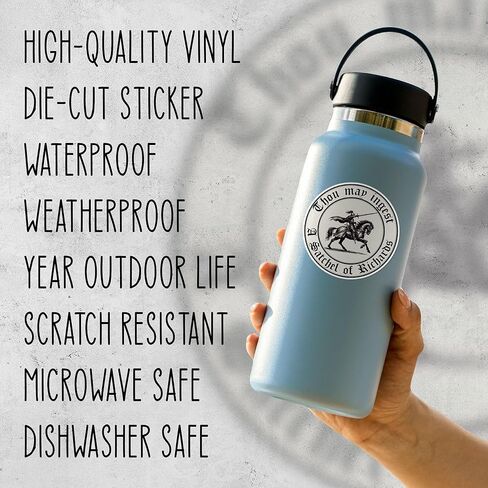 (3Pcs-3") Thou May Ingest A Satchel of Richards Sticker - Funny Sarcastic Adult Humor Vintage Meme Waterproof Die-Cut Vinyl Decal Sticker for Laptop, Water Bottle, Hard Hat Decal Gift 3 Inches in Saudi Arabia