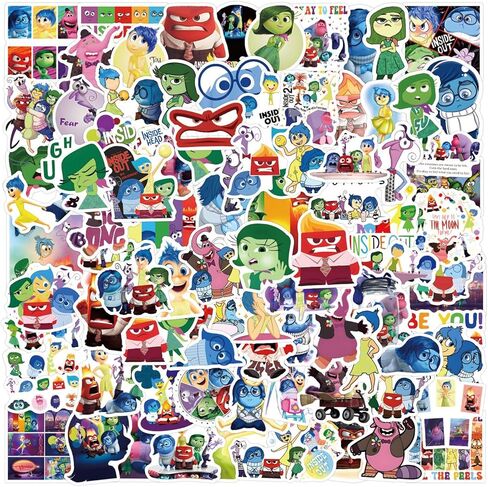 120pcs Inside Out Sticker for Teens Adults Water Bottles, Waterproof Vinyl Sticker for Water Bottle Laptop Phone (Pink) in Kuwait