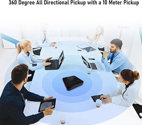 ميكروفون USB للمؤتمرات، 6 ميكروفونات بقطر 10 أمتار، تقليل الضوضاء بزاوية 360 درجة، لمؤتمرات الفيديو، التعليم عبر الإنترنت، غرفة الاجتماعات، رحلات العمل in Kuwait