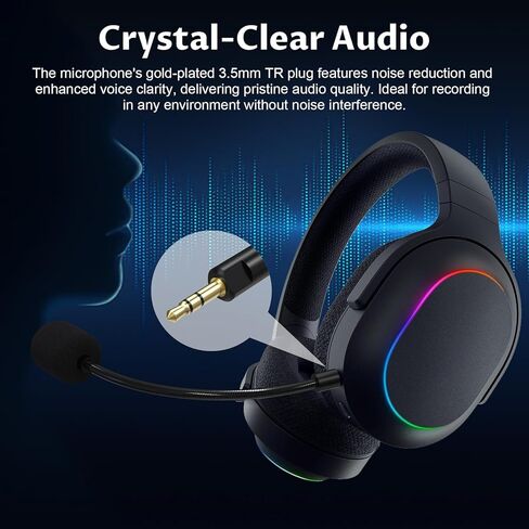 3.5mm Detachable Boom Mic Compatible with Razer Barracuda X Gaming Headset, Noise Cancelling Boom Microphone with Foam, 15cm in Saudi Arabia