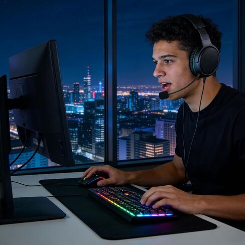 3.5mm Detachable Boom Mic Compatible with Razer Barracuda X Gaming Headset, Noise Cancelling Boom Microphone with Foam, 15cm in Saudi Arabia