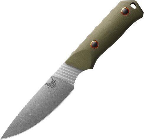 Benchmade - سكين صيد راغورن، حافة عادية، شفرة ذات نقطة إسقاط مع مقبض من ألياف الكربون الأسود (15600OR) in Kuwait