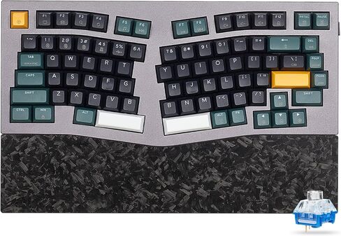 Hexgears F2 Alice83 Aluminum Custom Mechanical Keyboard, Split 83 Keys Alice Layout Ergonomic Keyboard, Hot Swappable Slient Linear Switch, BT5.0/2.4GHz/USB-C, RGB Backlit with Wrist Rest for Win/Mac in Saudi Arabia