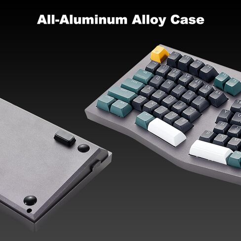 Hexgears F2 Alice83 Aluminum Custom Mechanical Keyboard, Split 83 Keys Alice Layout Ergonomic Keyboard, Hot Swappable Slient Linear Switch, BT5.0/2.4GHz/USB-C, RGB Backlit with Wrist Rest for Win/Mac in Saudi Arabia