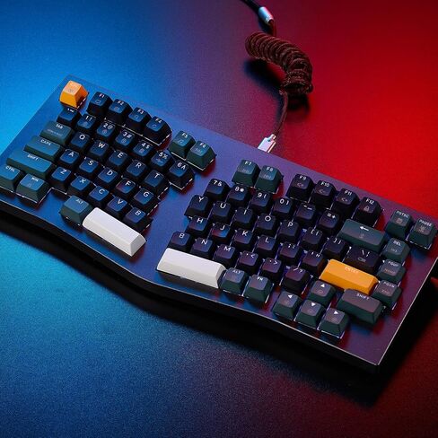 Hexgears F2 Alice83 Aluminum Custom Mechanical Keyboard, Split 83 Keys Alice Layout Ergonomic Keyboard, Hot Swappable Slient Linear Switch, BT5.0/2.4GHz/USB-C, RGB Backlit with Wrist Rest for Win/Mac in Saudi Arabia