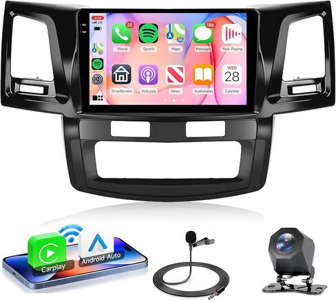 Rimoody 8 Core 6G+128G Android 15 راديو Carplay اللاسلكي لسيارة Toyota Fortuner Hilux 2005-2014، ستيريو سيارة Android Auto GPS 5G-WiFi 9 بوصة تعمل باللمس DSP-36 بلوتوث 5.0 كاميرا احتياطية in Saudi Arabia