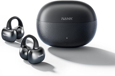 NANK Clip Super Clip on Earbuds, Open Ear Headphones Bluetooth 5.4 Clip-on Earbuds, 5.1g Ultra-Light, Clear Sound Quality, IPX5 Waterproof, 32H Long Battery Life, Secure Comfort for Sports & Daily Use in Saudi Arabia