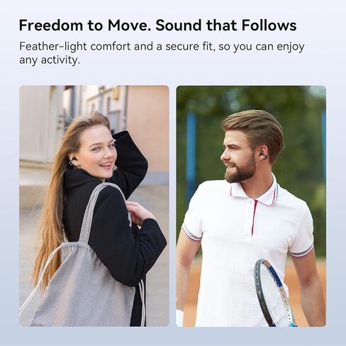 NANK Clip Super Clip on Earbuds, Open Ear Headphones Bluetooth 5.4 Clip-on Earbuds, 5.1g Ultra-Light, Clear Sound Quality, IPX5 Waterproof, 32H Long Battery Life, Secure Comfort for Sports & Daily Use in Saudi Arabia