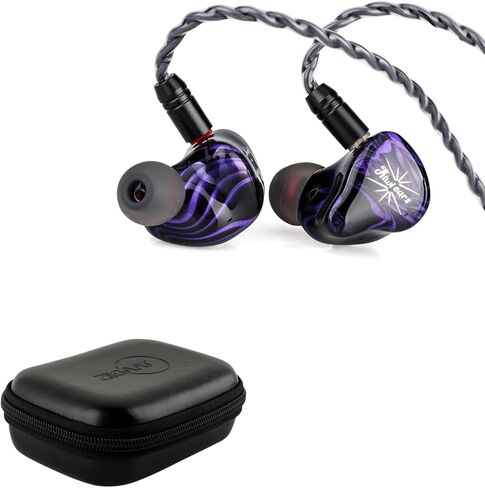 Linsoul Kiwi Ears Quartet 2DD+2BA شاشة هجينة داخل الأذن، سماعات HiFi + حافظة ZiiGaat PELLEPOD الجلدية لسماعات الأذن in Kuwait