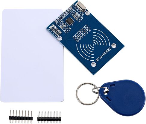 3-Piece RFID Kit: Mifare RC522 RF IC Card Sensor Module with S50 Blank Cards and Keychains, Compatible with Arduino and Raspberry Pi in Saudi Arabia
