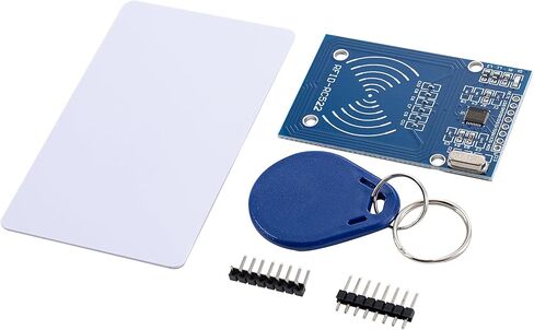 3-Piece RFID Kit: Mifare RC522 RF IC Card Sensor Module with S50 Blank Cards and Keychains, Compatible with Arduino and Raspberry Pi in Saudi Arabia
