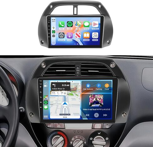Car Radio Stereo for Toyota RAV4 2001-2006 2+64G, 9" Touch Screen/Android 15/Wireless CarPlay/Android Auto/DSP EQ/GPS Navigation/WiFi/Bluetooth/FM/RDS/SWC/HD Backup Camera in Saudi Arabia