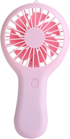 POPETPOP Portable USB Mini Fan with 3-speed Adjustable Rechargeable Handheld Cooling Fan for Summer Travel Office Home, Pink in Saudi Arabia