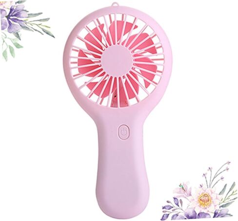 POPETPOP Portable USB Mini Fan with 3-speed Adjustable Rechargeable Handheld Cooling Fan for Summer Travel Office Home, Pink in Saudi Arabia