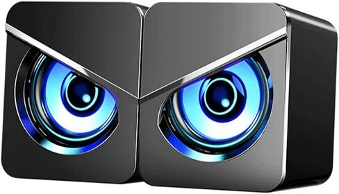 سماعات الكمبيوتر السلكية Operitacx USB مع صندوق مكبر صوت عميق لسطح المكتب والكمبيوتر المحمول، صوت محيطي لألعاب المكتب المنزلي، يعمل بتيار مستمر 5 فولت in Kuwait