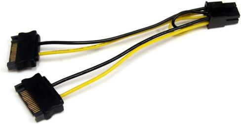 StarTech.com 6in SATA Power إلى 6 Pin PCI Express محول كابل الطاقة لبطاقة الفيديو in Saudi Arabia
