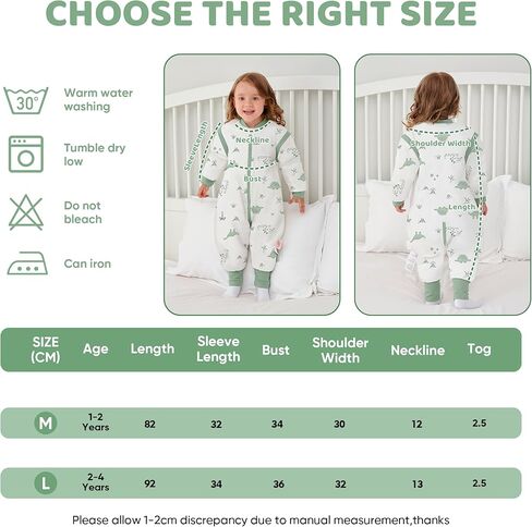 LAT Baby Sleep Bag with Feet Winter,3 Way Zip Wearable Blanket,Warm Sack for Toddler 2.5 TOG-Sleepsuit Removable Sleeves in Saudi Arabia