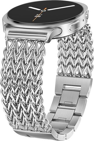 Minyee Metal Band Compatible with Samsung Galaxy Watch 8 40mm 44mm/ 8 Classic 46mm Bands, No Gap One-Click Dressy Stainless Steel Metal Gold Multi-chain Strap Mermaid Style Link Bracelet Wristband in Saudi Arabia