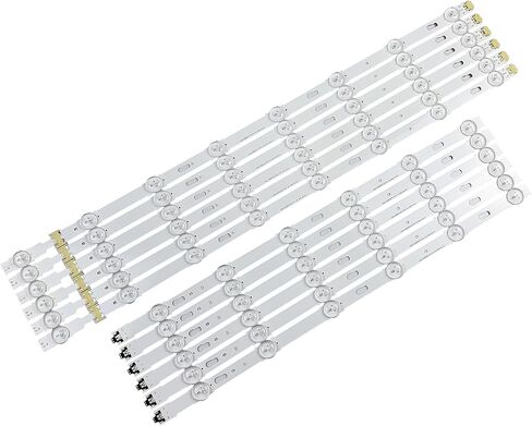PANMILED 12 Pieces LED Backlight Strips for Samsung 55'' TV UN55JU6500FXZA UN55JU6700FXZA UN55JU7100FXZA UN55JU7500FXZA UN55KU6290FXZA UN55KU6300FXZA UN55KU6270FXZA V5DU-550DCA-R1 V5DU-550DCB-R1 in Saudi Arabia