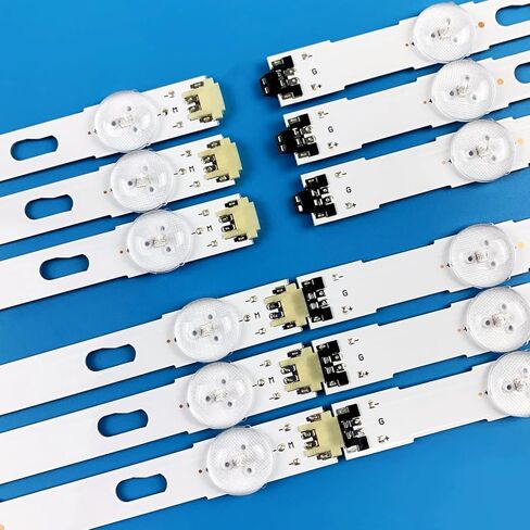 PANMILED 12 Pieces LED Backlight Strips for Samsung 55'' TV UN55JU6500FXZA UN55JU6700FXZA UN55JU7100FXZA UN55JU7500FXZA UN55KU6290FXZA UN55KU6300FXZA UN55KU6270FXZA V5DU-550DCA-R1 V5DU-550DCB-R1 in Saudi Arabia