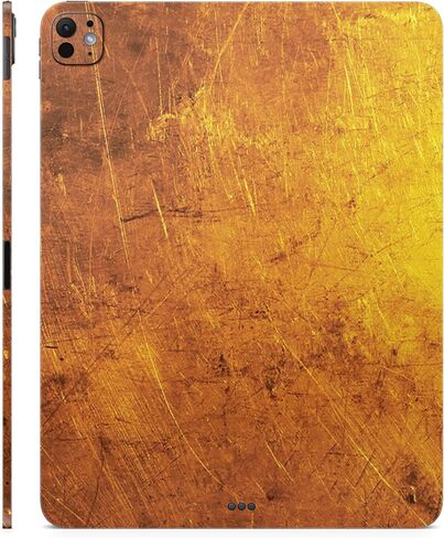 Skin Compatible with Apple iPad Pro 13 (M4) 2024 - Textured Gold - Premium 3M Vinyl Protective Wrap Decal Cover - Easy to Apply | Crafted in The USA by MightySkins in Saudi Arabia