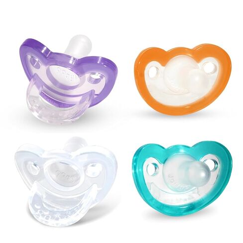 RaZbaby Jollypop Pacifier for Babies 3 Months and Up, USA Made, Natural Shaped Orthodontic Binky, Lovingly Shared in NICUs & Hospitals Worldwide, Medical-Grade 100% BPA-Free - 2 Pack - Orange in Saudi Arabia