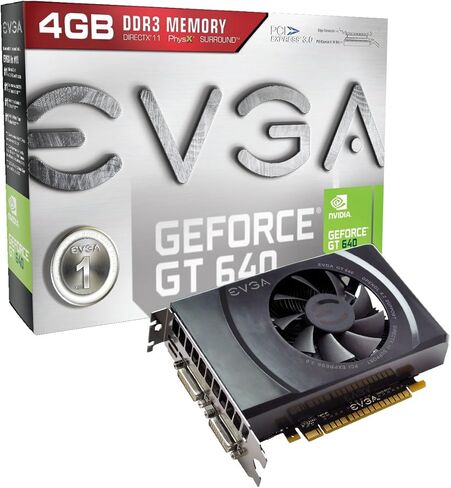 بطاقات رسومات EVGA GeForce GT 640 سعة 2048 ميجا بايت GDDR3 Dual DVI وmHDMI 02G-P4-2645-KR in Kuwait