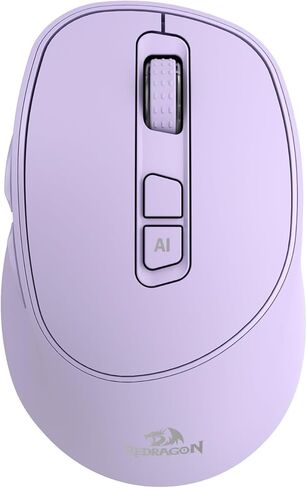 Redragon BM4195 AI ماوس لاسلكي ذكي، 2.4G & BT ماوس مكتب كمبيوتر، ترجمة وكتابة صوتية، 5 DPI قابلة للتعديل، تصميم مريح، عمر بطارية طويل، للكمبيوتر المحمول/سطح المكتب/الكمبيوتر الشخصي، أرجواني in Kuwait