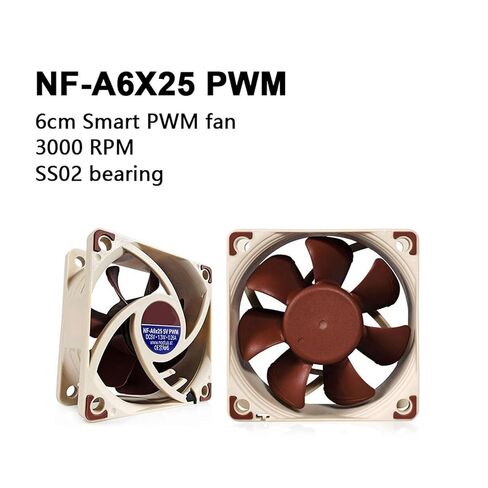 1 قطعة NF-A6X25 60x60x25 مللي متر 12 فولت/5 فولت 3pin/4pin PWM التحكم الذكي في درجة الحرارة SSO محمل مستقر مغناطيسيًا 6 سنتيمتر مروحة (NF-A6X25 FLX) in Kuwait
