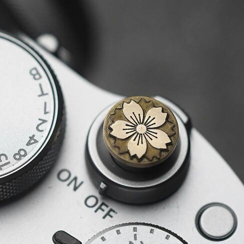 Durability Brass Shutter Release Button with Engraveds Florals Pattern for XT30 A7C2 Camera Enhances Grip Stability in Saudi Arabia