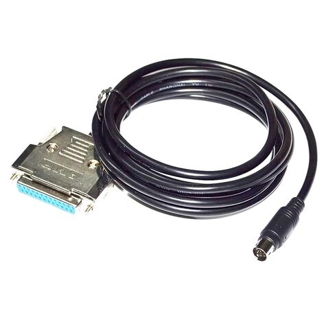 D-SUB 25 PIN DB25 أنثى إلى MINI DIN 8PIN ذكر محول PLC برمجة FX-20P-CADP كابل لسلسلة FX0/FX2N/FX1N PLC(1.8M) in Kuwait
