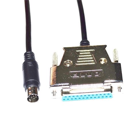 D-SUB 25 PIN DB25 أنثى إلى MINI DIN 8PIN ذكر محول PLC برمجة FX-20P-CADP كابل لسلسلة FX0/FX2N/FX1N PLC(1.8M) in Kuwait