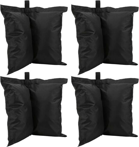 Oumefar 4PCS Tent Fixed Sandbag, 40x34x1cm Oxford Cloth Large Capacity Leakproof Counterweight Bag for Outdoor Camping Sunshade Sports Umbrella Black in Saudi Arabia
