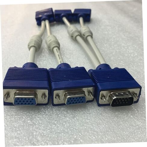 DOITOOL 2 قطعة كابل مقسم VGA ذكر إلى أنثى مزدوج محول فيديو لشاشة عرض مزدوجة مكبر صوت متين موصل شاشة الكمبيوتر in Kuwait