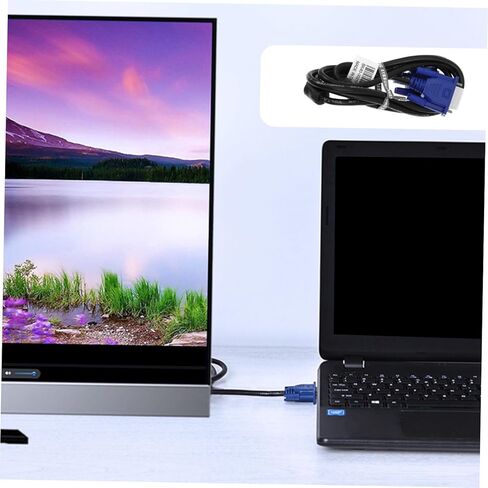 كابل موصل Vga متعدد الوظائف من Operitacx لشاشة العرض وجهاز العرض، سلك بيانات Vga متين مقاوم للتآكل لنقل شاشة الكمبيوتر المحمول in Kuwait